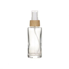 50ml 100m Cylinder Empty Glass Perfume Bottle Glass Spray Bottle With Bamboo Sprayer